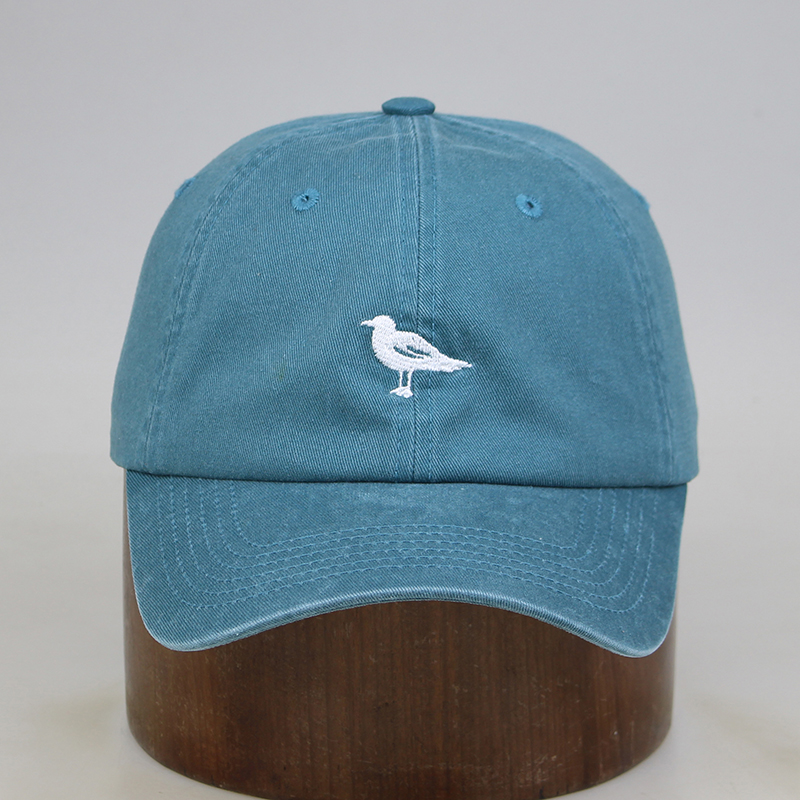 6 panel embroidery baseball cap with metal buckle